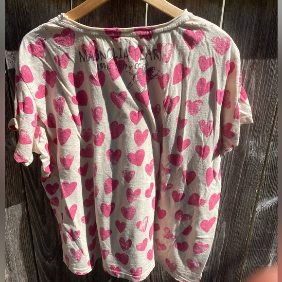 Magnolia Pearl cotton tee my love top 2287 - Picture 8 of 11